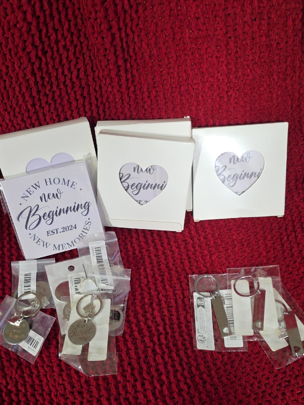 Realtor Pack New Beginning Silver Keychains, Signs & New Home Keychains
